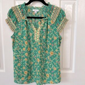 Current Air Floral Border Print Top size Small